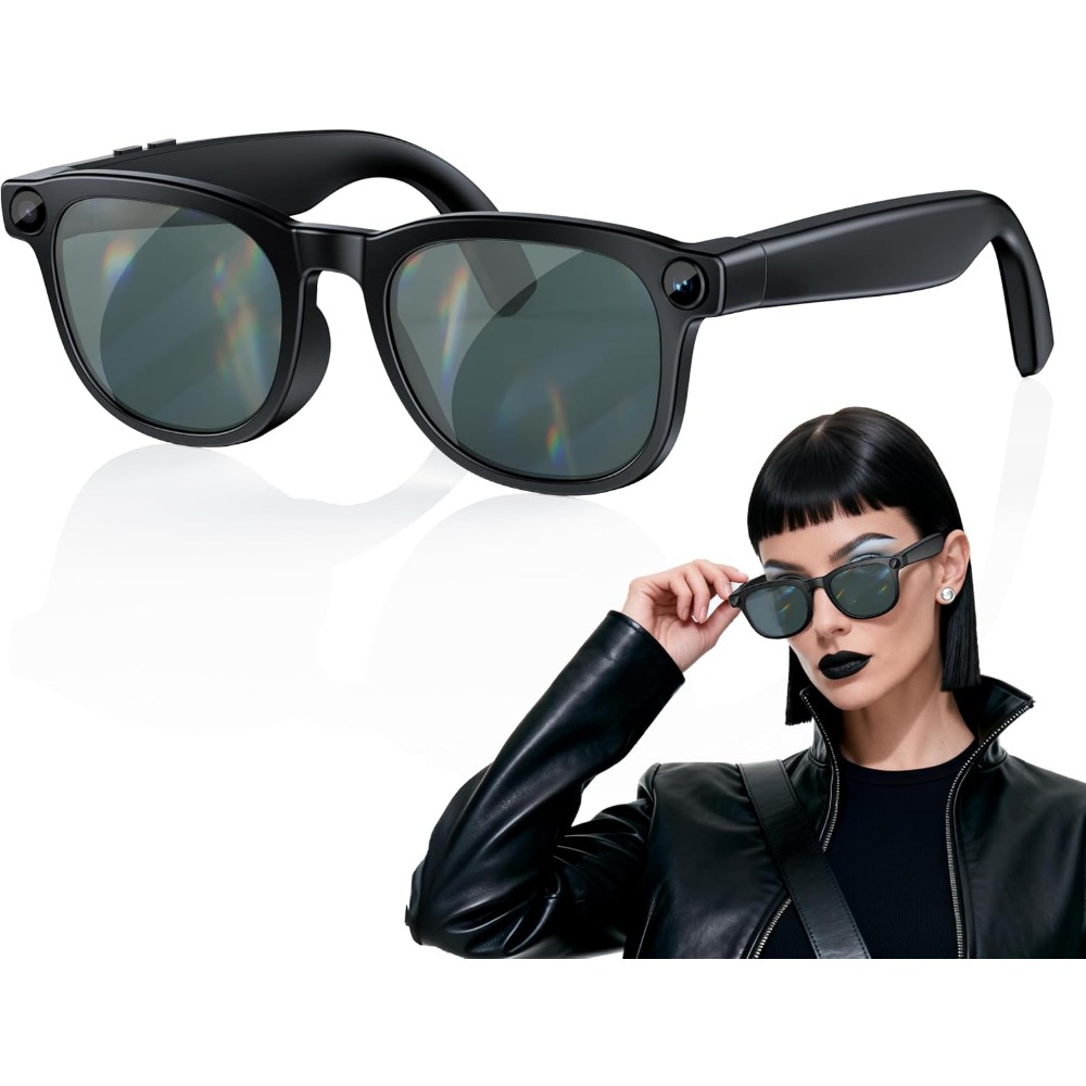 Smart Glasses Lens - Óculos Inteligentes: Vídeo 4K, Áudio Open-Ear,
