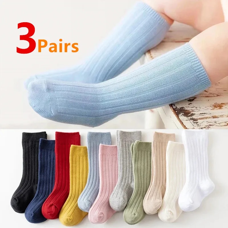 Baby Sock Oximeter - 3 pares/lote bebê joelho meias altas