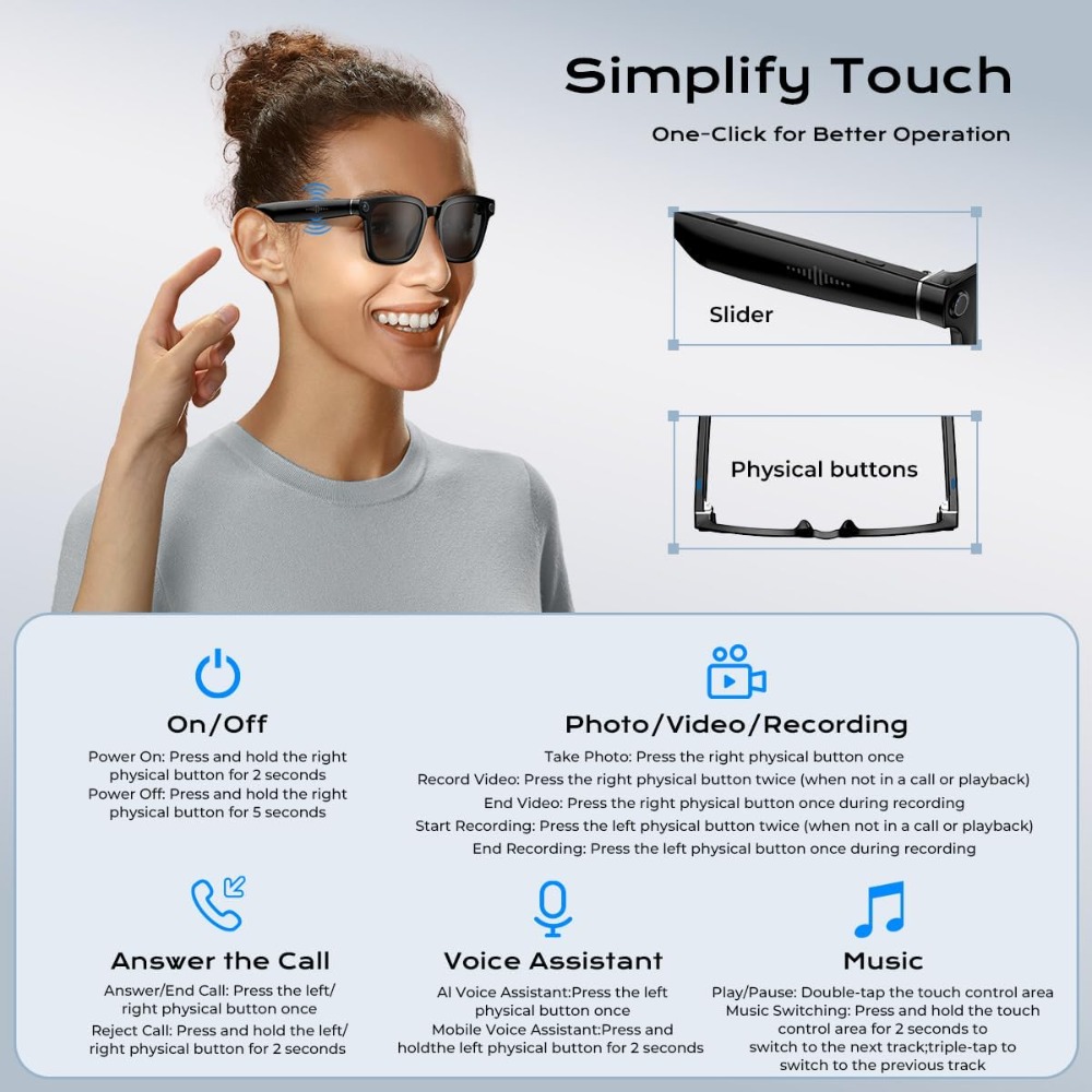 Óculos com Câmera HD Inteligen - Smart Glasses Lens avaliação e preço