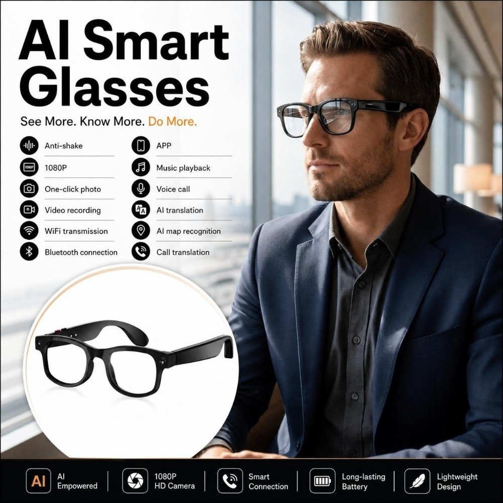 Óculos Inteligentes AI 2 em 1  - Smart Glasses Lens avaliação e preço