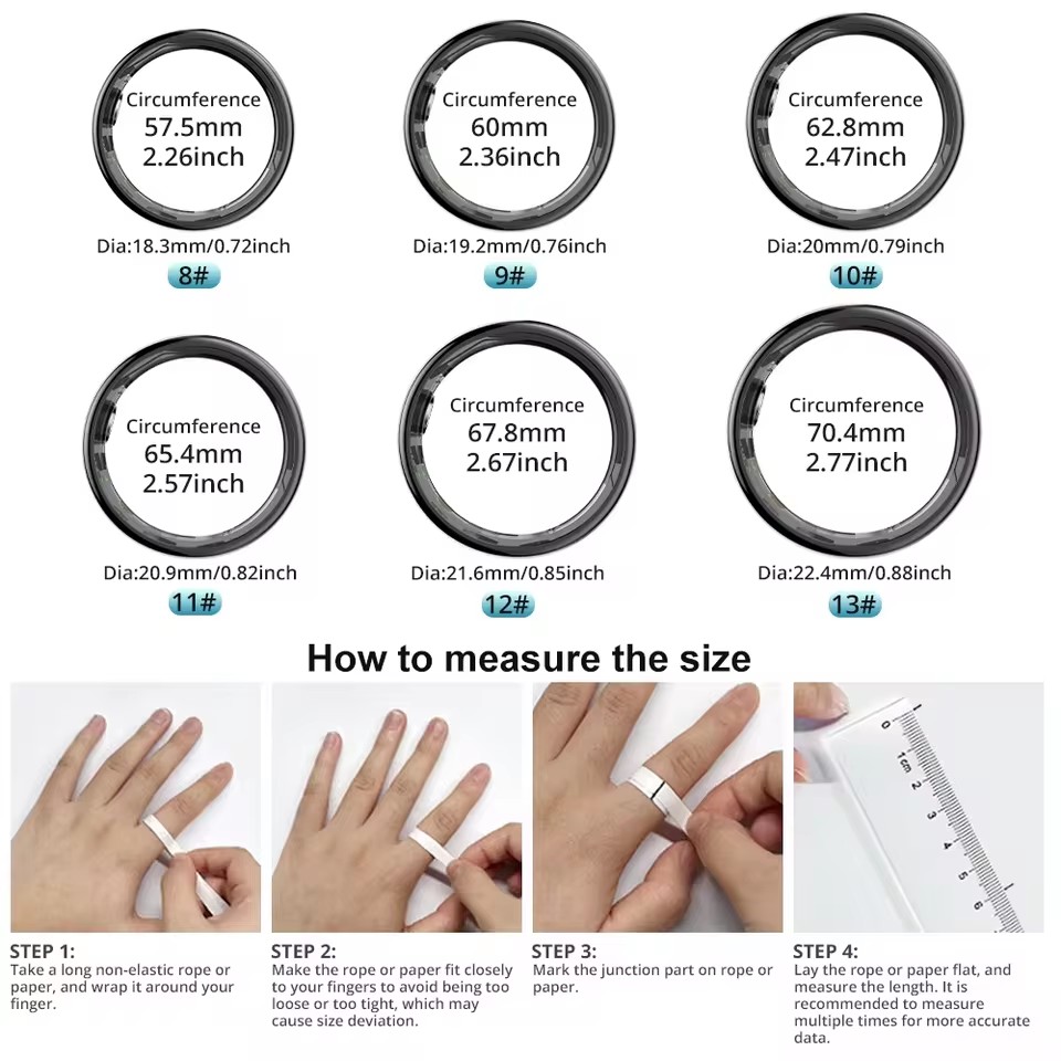 R09 anel inteligente masculino - Temperature Ring Skin avaliação e preço