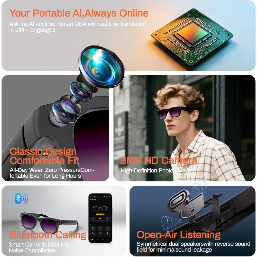 Óculos Inteligentes com Traduç - Smart Glasses Lens avaliação e preço